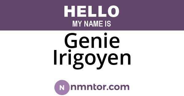 Genie Irigoyen