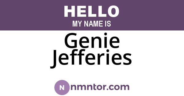 Genie Jefferies