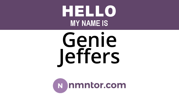 Genie Jeffers