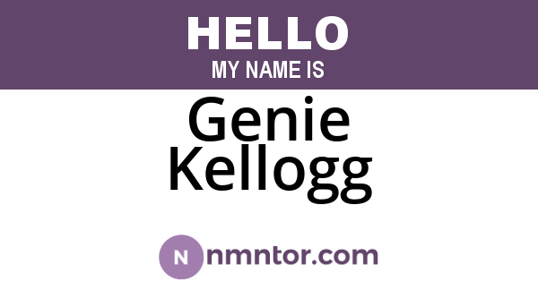 Genie Kellogg