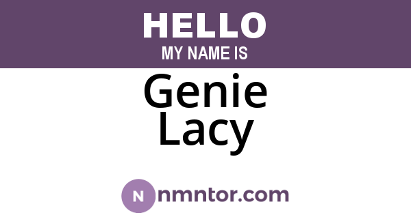 Genie Lacy