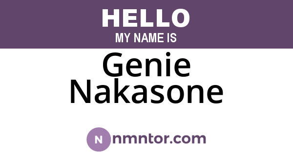 Genie Nakasone