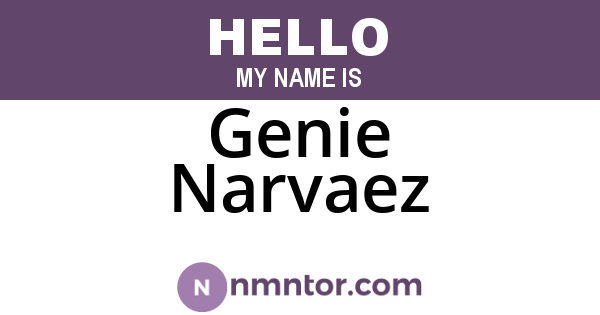 Genie Narvaez