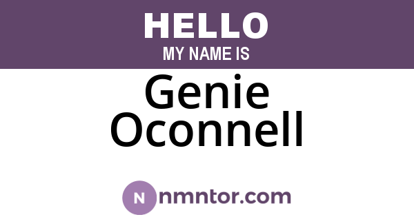 Genie Oconnell