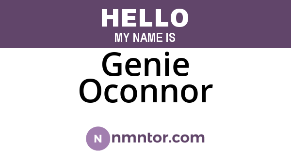 Genie Oconnor
