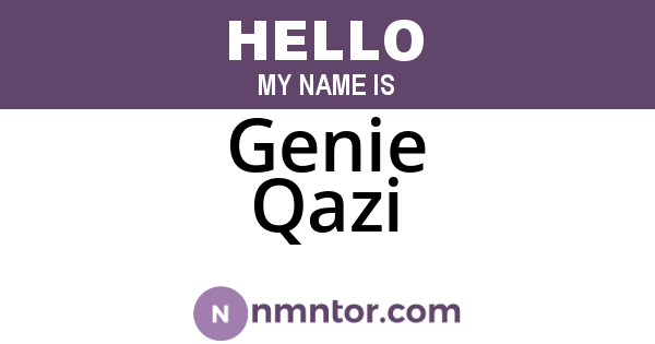 Genie Qazi