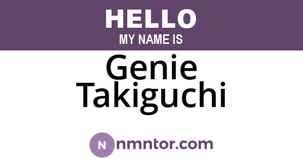 Genie Takiguchi