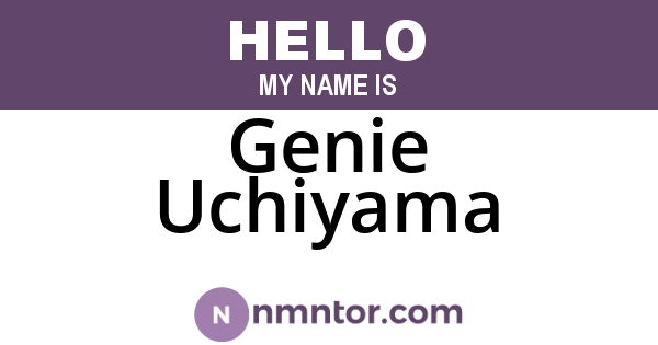 Genie Uchiyama