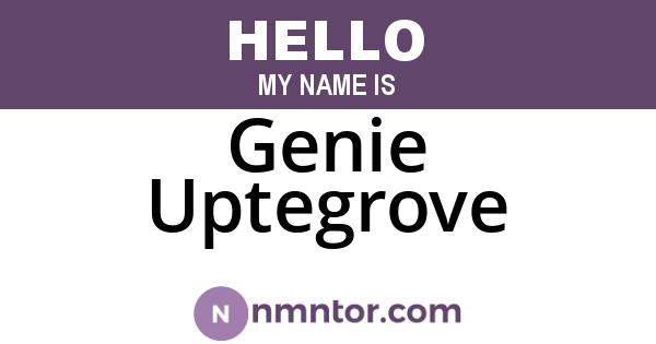 Genie Uptegrove