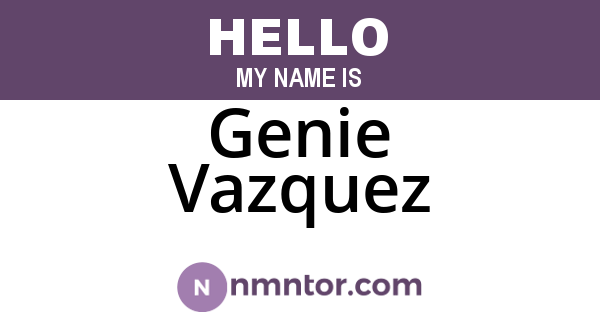 Genie Vazquez