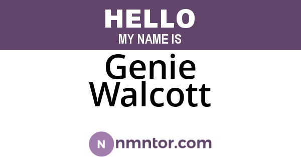 Genie Walcott