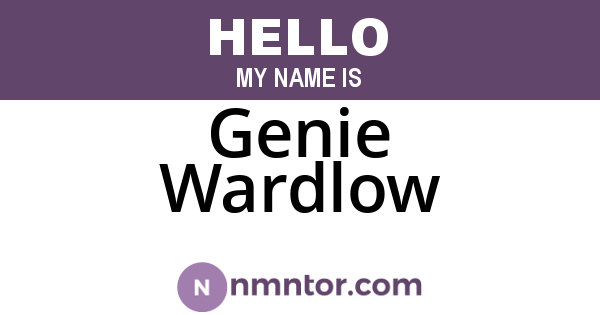 Genie Wardlow