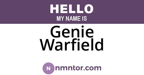 Genie Warfield