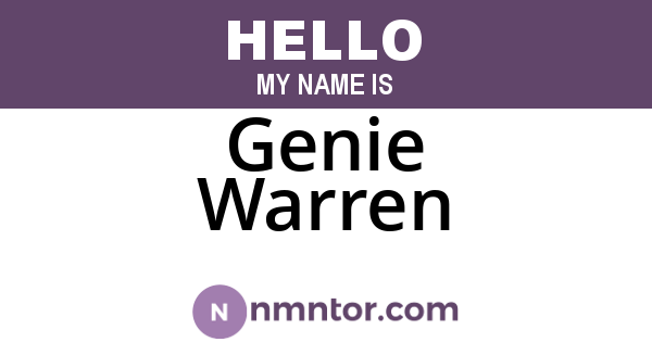 Genie Warren