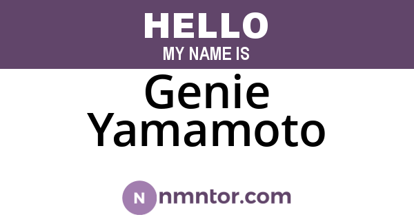 Genie Yamamoto