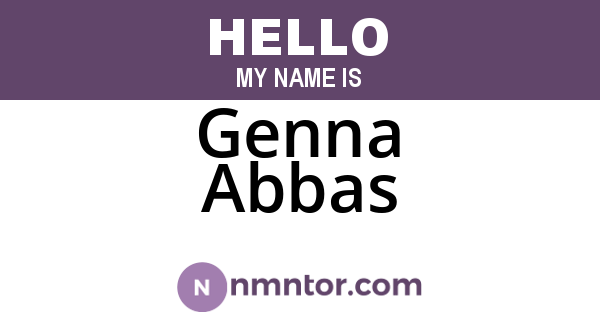 Genna Abbas