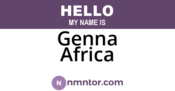 Genna Africa