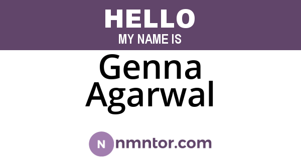 Genna Agarwal