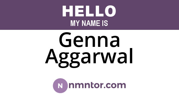 Genna Aggarwal