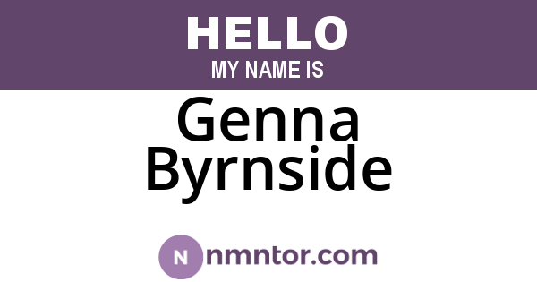Genna Byrnside