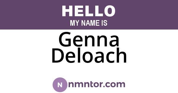Genna Deloach