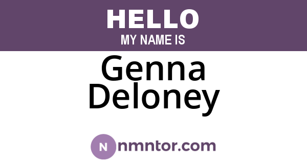 Genna Deloney