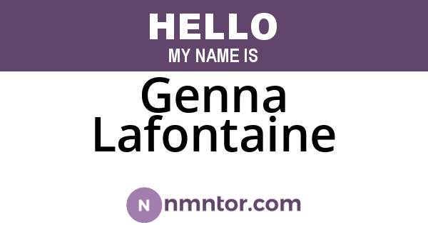 Genna Lafontaine