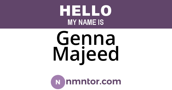 Genna Majeed