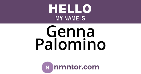 Genna Palomino