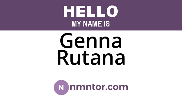 Genna Rutana