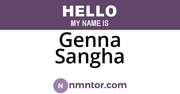 Genna Sangha