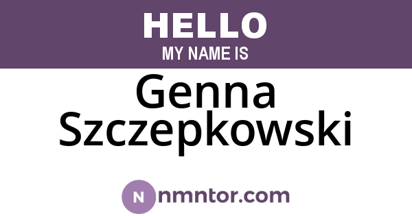 Genna Szczepkowski