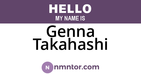 Genna Takahashi