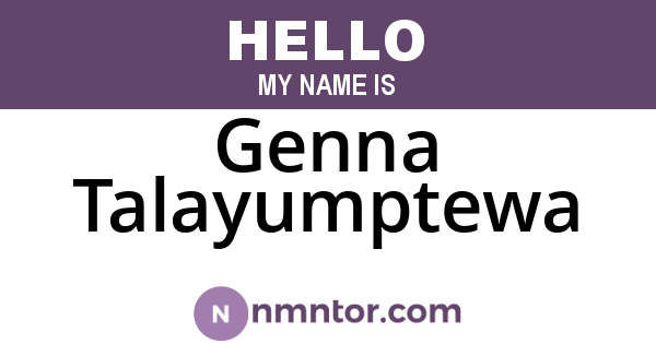 Genna Talayumptewa