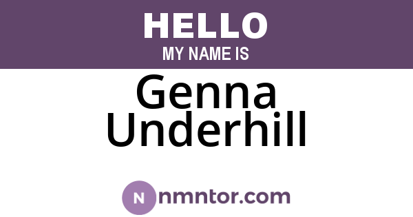 Genna Underhill