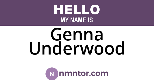 Genna Underwood