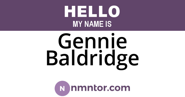 Gennie Baldridge