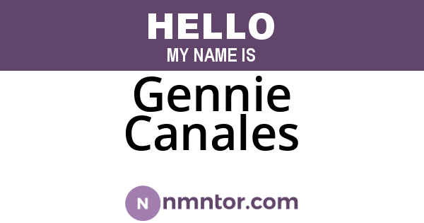 Gennie Canales