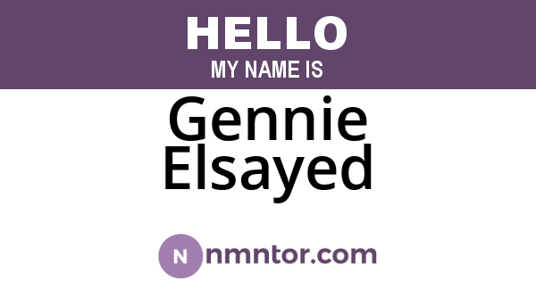 Gennie Elsayed