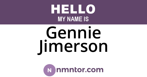 Gennie Jimerson