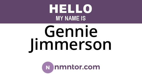 Gennie Jimmerson