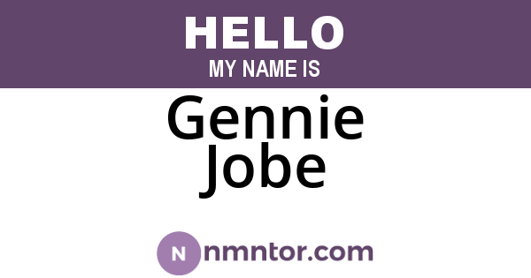 Gennie Jobe