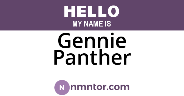 Gennie Panther