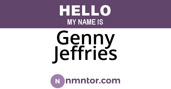 Genny Jeffries