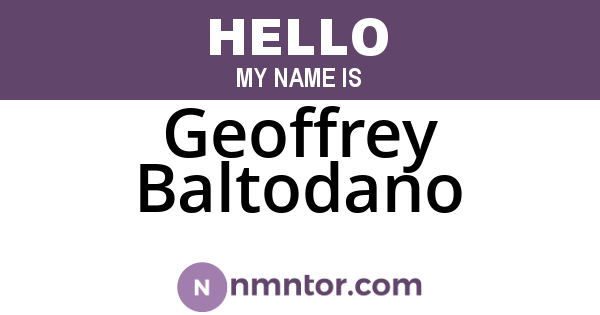 Geoffrey Baltodano