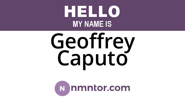 Geoffrey Caputo