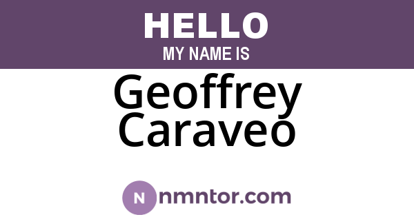 Geoffrey Caraveo