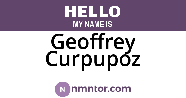 Geoffrey Curpupoz