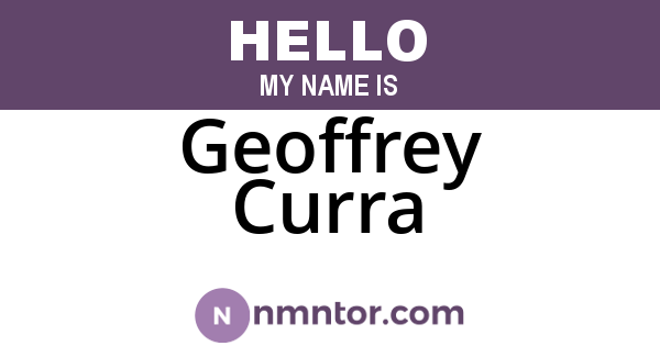 Geoffrey Curra