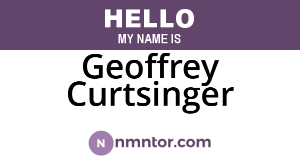 Geoffrey Curtsinger